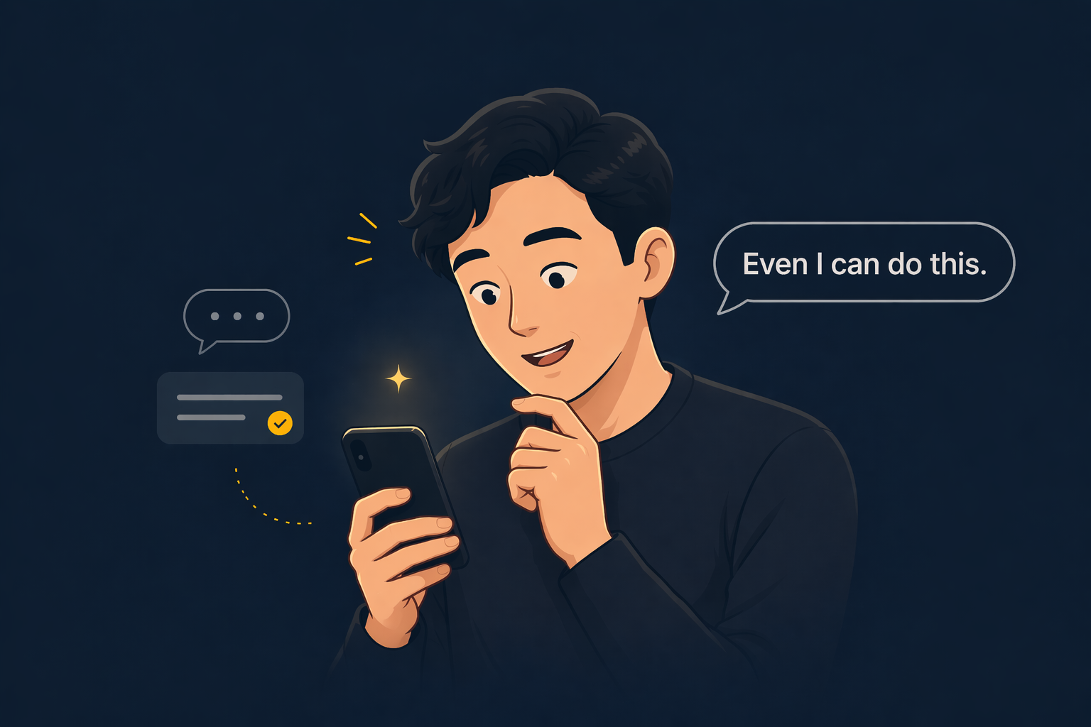 Anyone can do this — just send a message