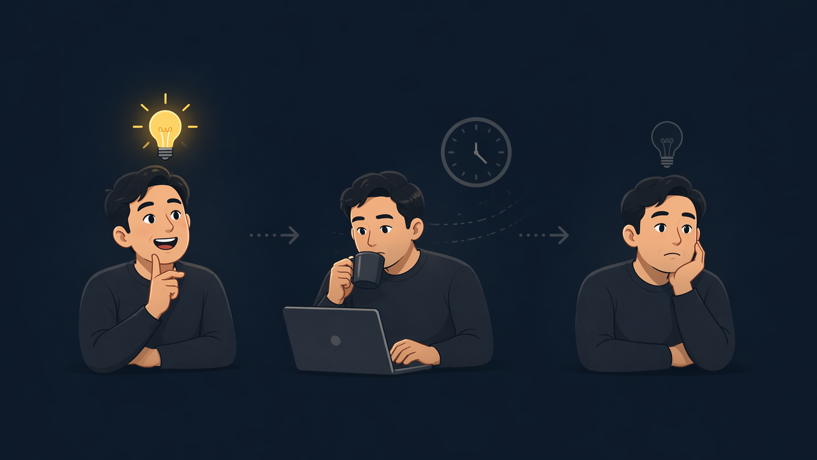 An idea flickers — then vanishes